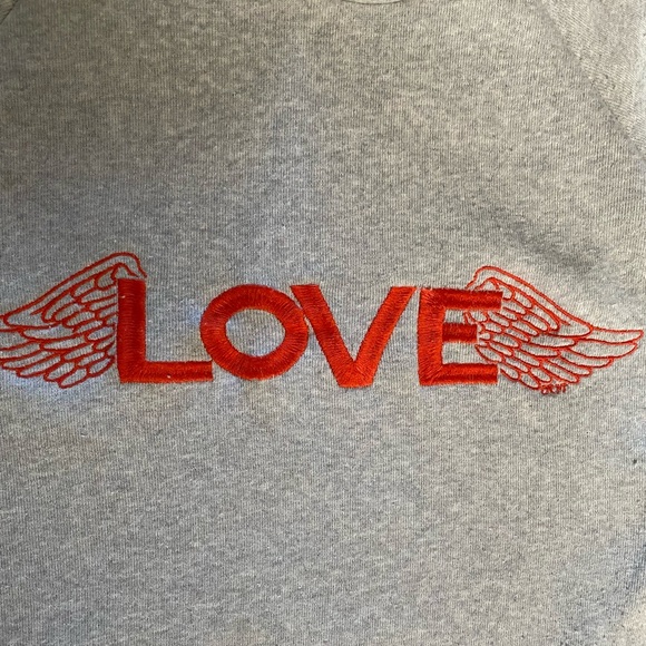 LAUREN MOSHI Renee Pullover Hoodie W Pockets with Love Wings Embroidery - Picture 4 of 12